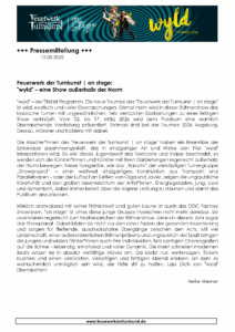Bild Pressemitteilung wyld - eine Show außerhalb der Norm