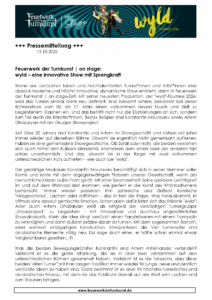 Pressemitteilung Feuerwerk der Turnkunst on stage wyld 2